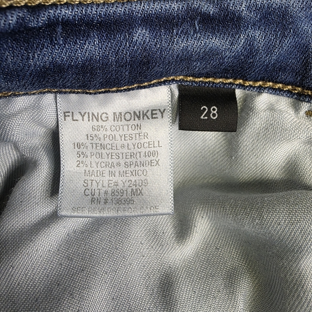 Flying Monkey Black Label Skinny Jeans Women’s 28  Blue Denim #Y2409 - Picture 6 of 7